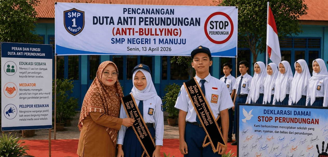 SMP Negeri 1 Manuju Resmi Canangkan Duta Anti Perundungan 2026